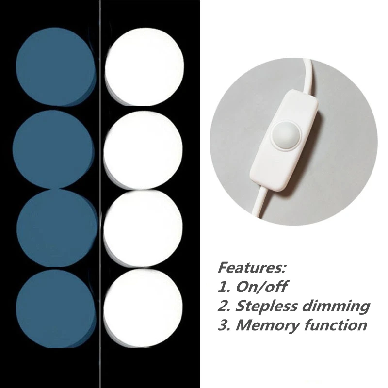 Светодиодсветодиодный лампа для туалетного столика 8 Вт приглушаемая станция