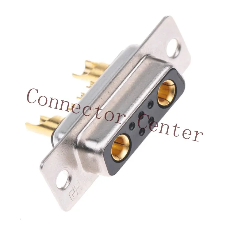 Высокая мощность 7W2 Женский Тип припоя D sub разъем обработанный Pin Полный Золотой