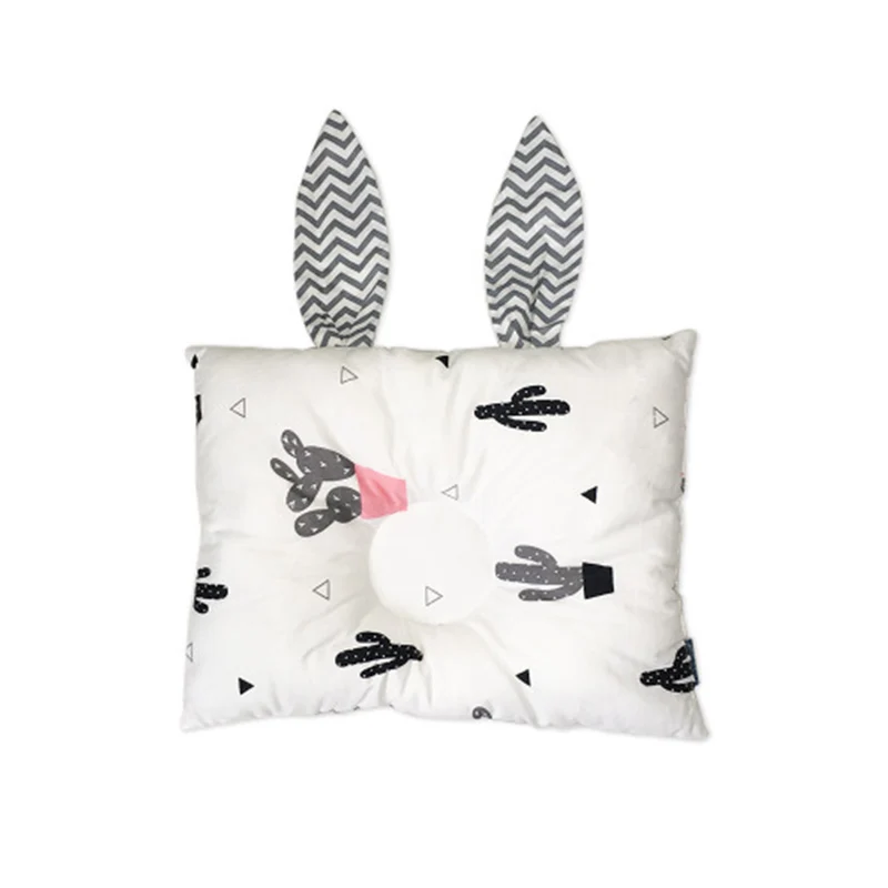 rabbit ears cotton baby pillow head protection newborn infant nursing room decor babykamer bed cushion | Мать и ребенок