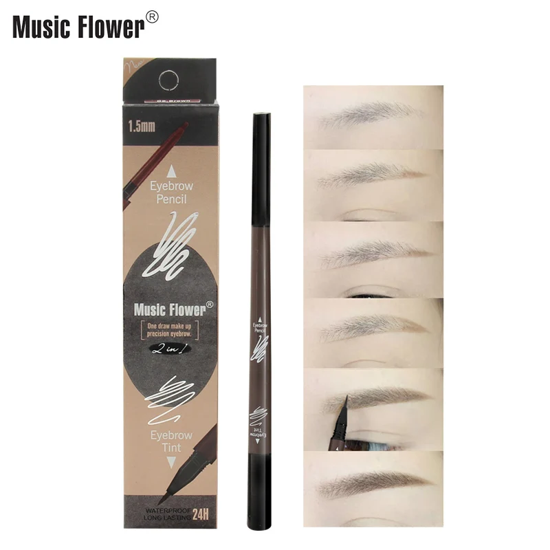 Карандаш для бровей Music Flower с двумя концами точный карандаш очень хорошим