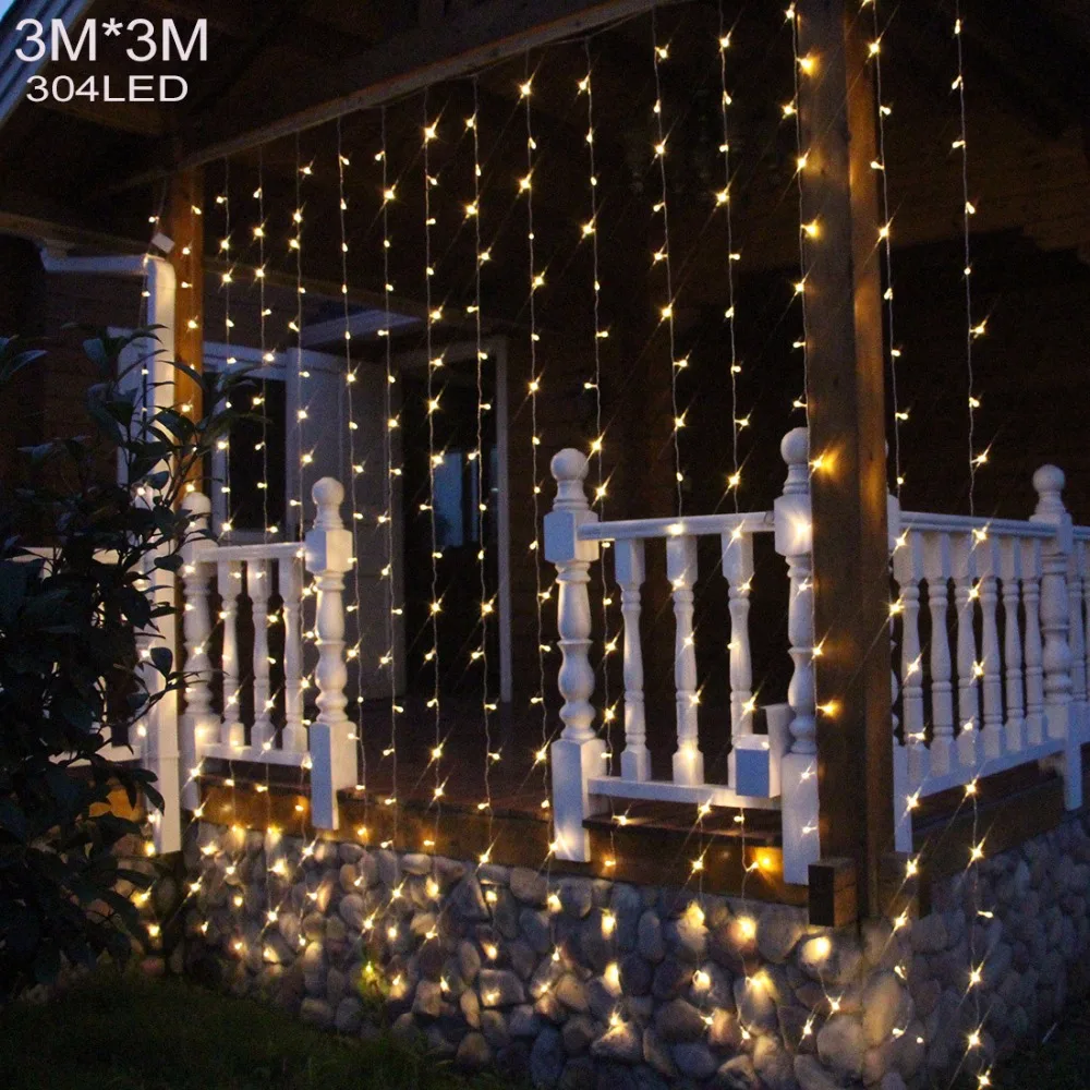 3 м * светодиодная гирлянда для занавесок сосульки сада занавески праздника