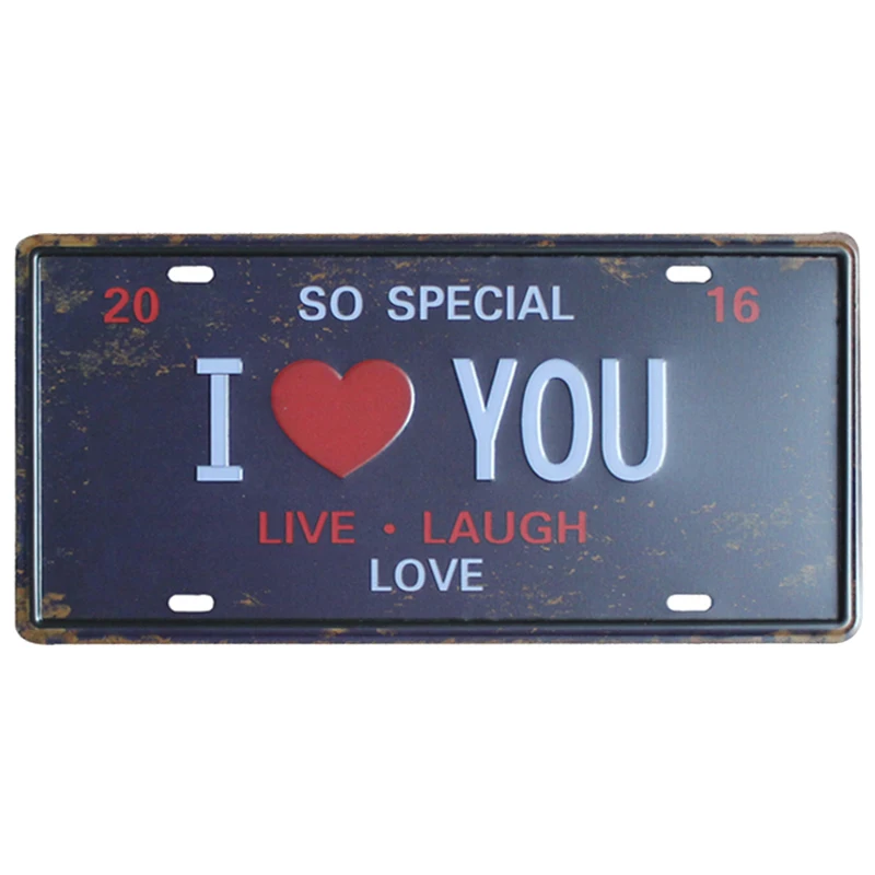 Металлический номерной знак I LOVE Нью-Йорк винтажный Декор для дома жестяной