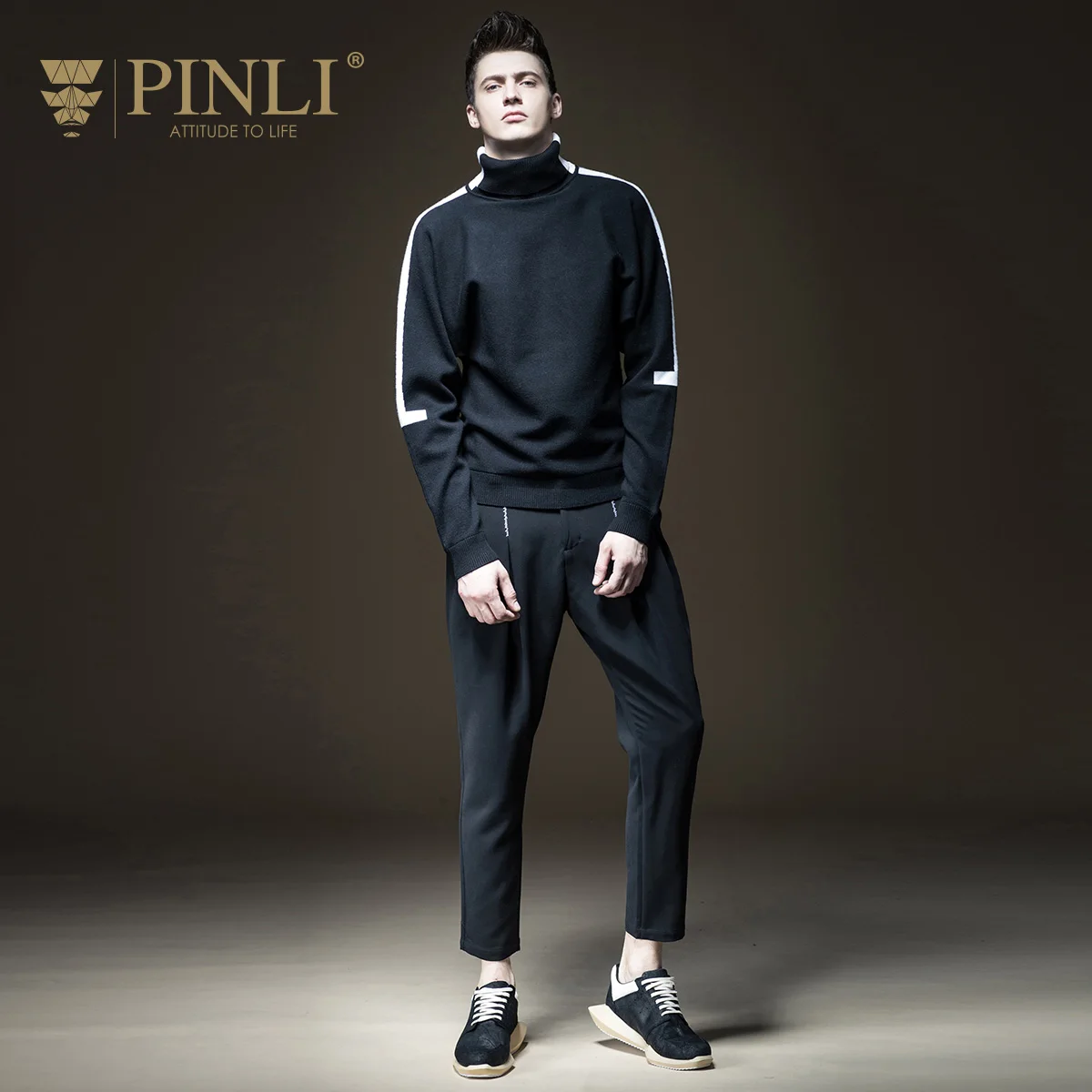 Agasalho Masculino вязаный свитер Pinli продукция сделанная осенью новый мужской тонкий с