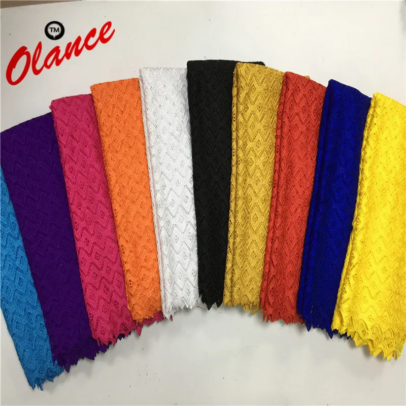 Latest design free shipping Orange Cupion lace PW131 Factory price Nigerian 5 yards royal blue Guipure | Дом и сад