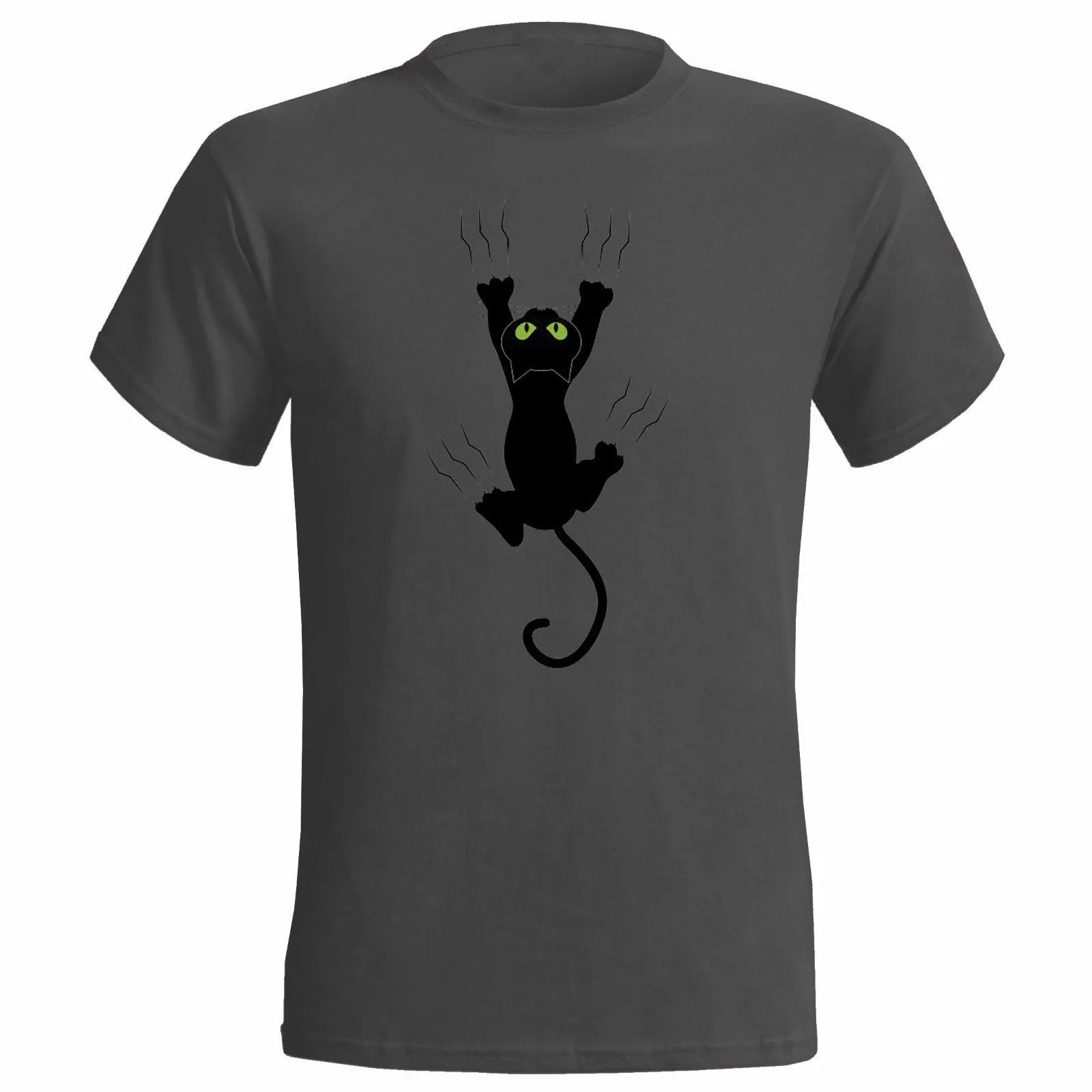 Бесплатная доставка котенок подвижные когти Для мужчин футболка Cat Pet Любовник