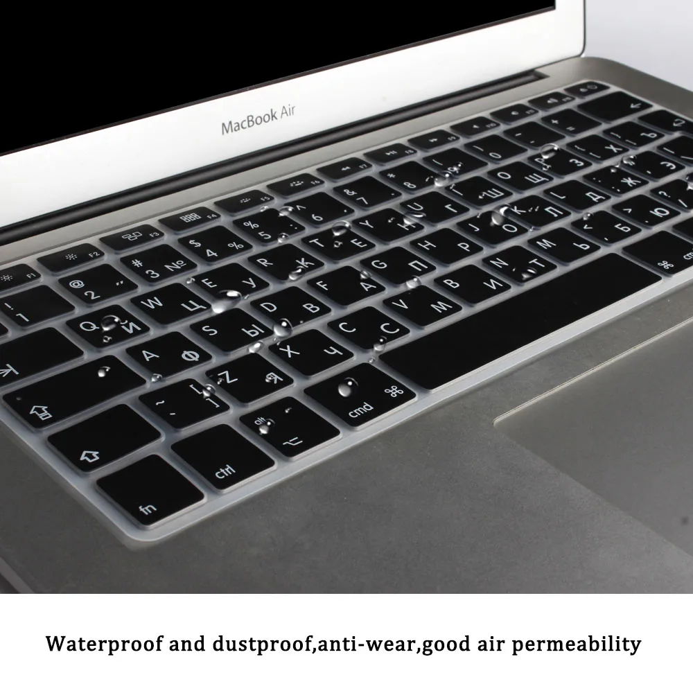 Мягкая силиконовая клавиатура для Apple Macbook Air Pro retina 13, 15, 17 дюймов, защитная клавиатура, наклейки