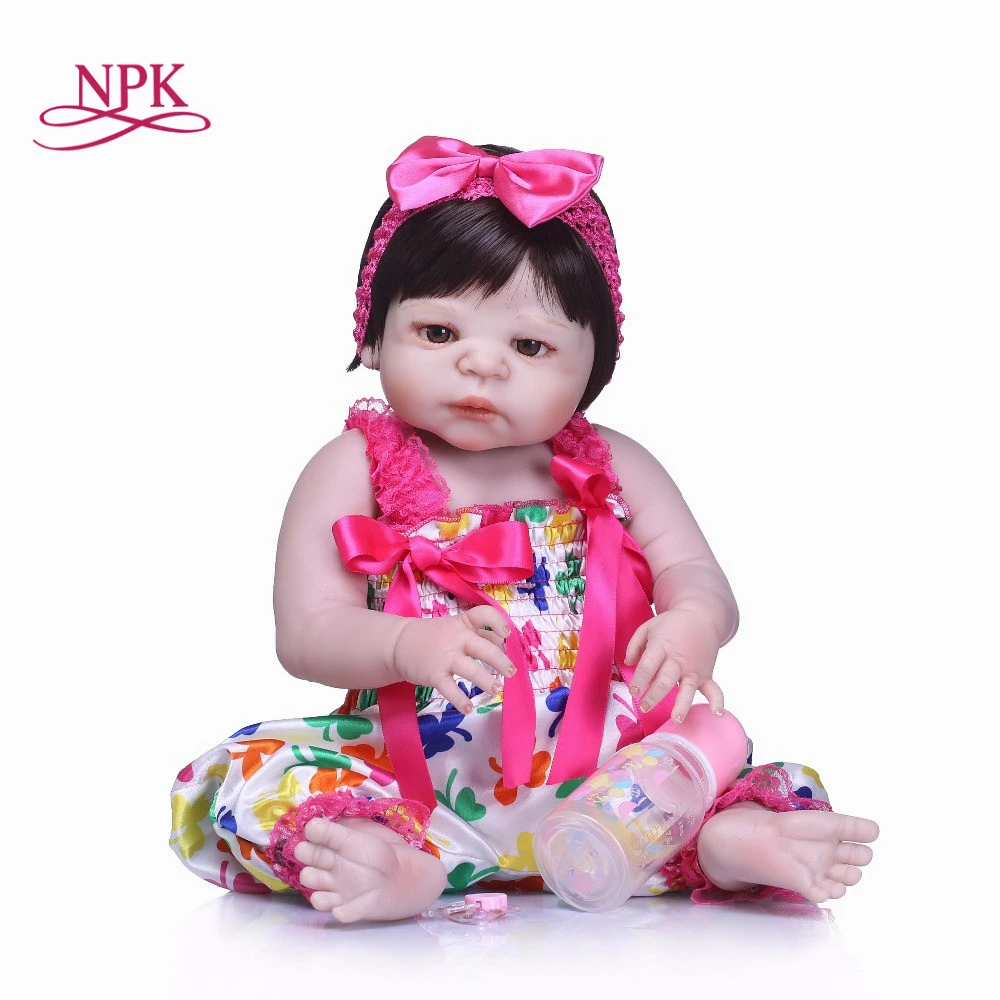 Полностью силиконовая кукла Реборн 56 см младенец милая подарок для малыша