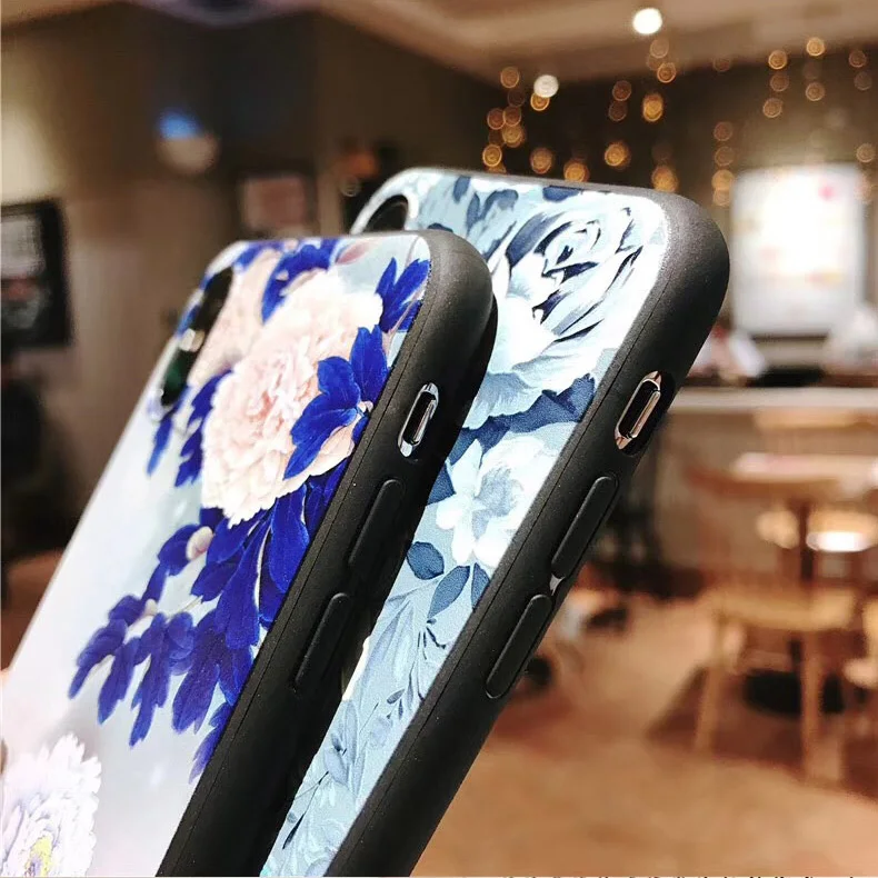 С цветочным принтом и героями мультфильмов рельефный красивый разноцветный ТПУ