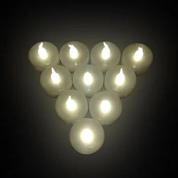 02 Warm White 12 шт. мерцающий беспламенный светодиодный свечи мерцания осветительная лампа Электрический Батарея-светильники в виде свечей вечерние Свадебная свеча - Цвет: 02 Warm White