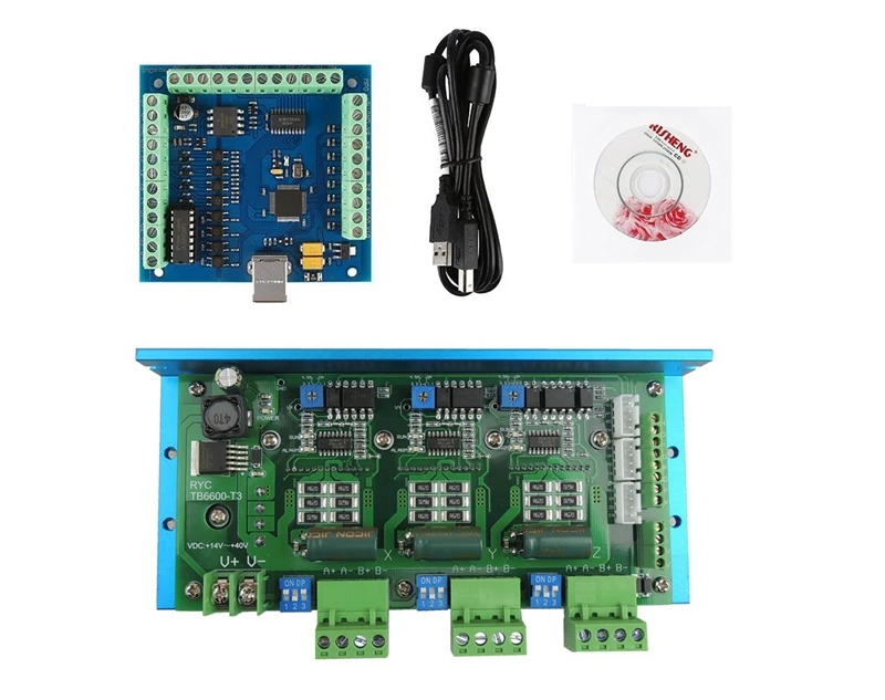 CNC TB6600 3 оси 4.5A Драйвер шагового двигателя доска+ MACH3 USB 4 оси 100 кГц Гладкий Степпер контроллер движения Совет