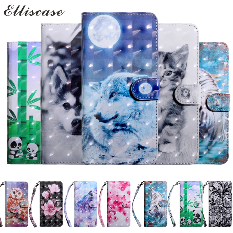 Чехол для iPhone 6 S кожаный чехол с откидной крышкой Etui iPhone6 книжка кошелек рисунком
