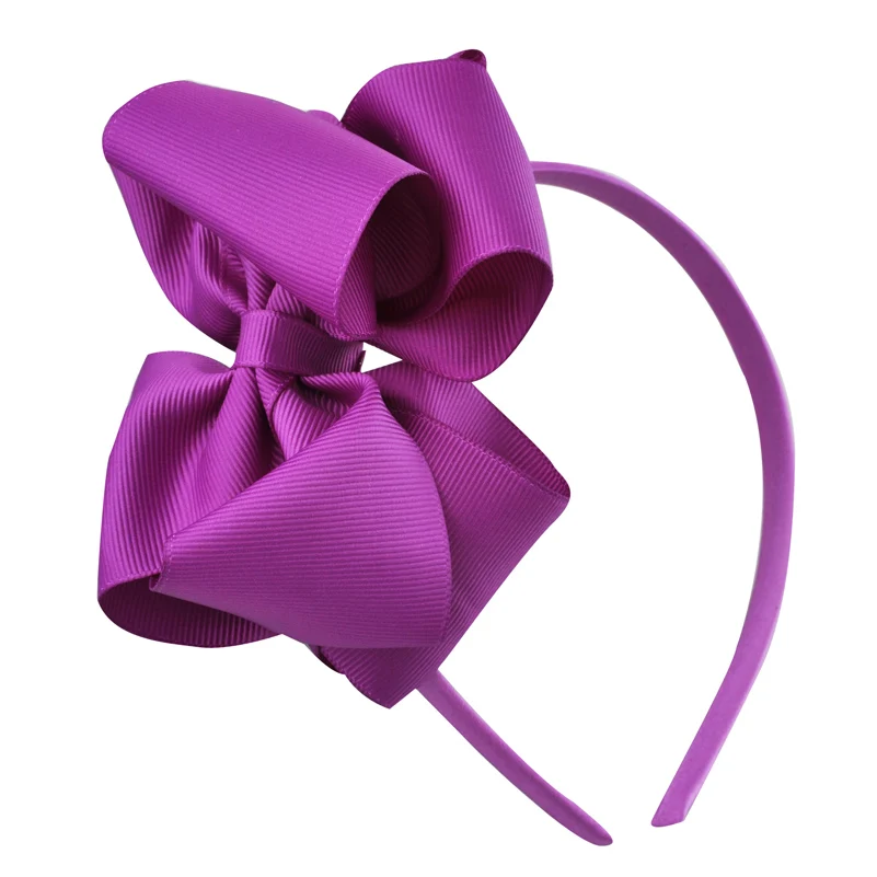 1 Pc Neon Grosgrain Ribbon Hairband Solid Color Bow Hair Band For Girl Kids Accessories | Детская одежда и обувь