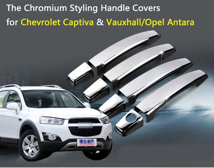 Стикеры для chevrolet captiva vauxhall opel antara хромированные покрытия дверных ручек 4