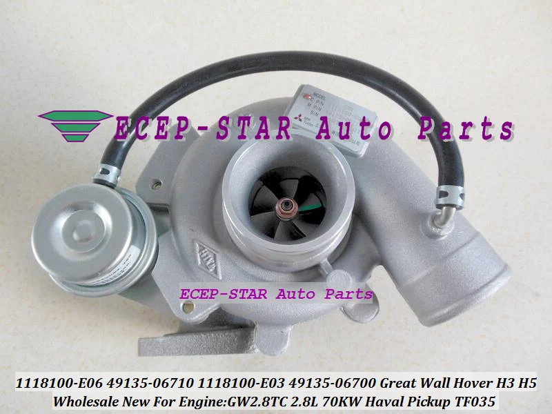 TF035HM 49135 06710 1118100E06 1118100 E06 4913506710 Turbo для пикапа Great Wall Hover H3 H5 Haval 2 8 T GW2.8T 2.8L|turbo turbo
