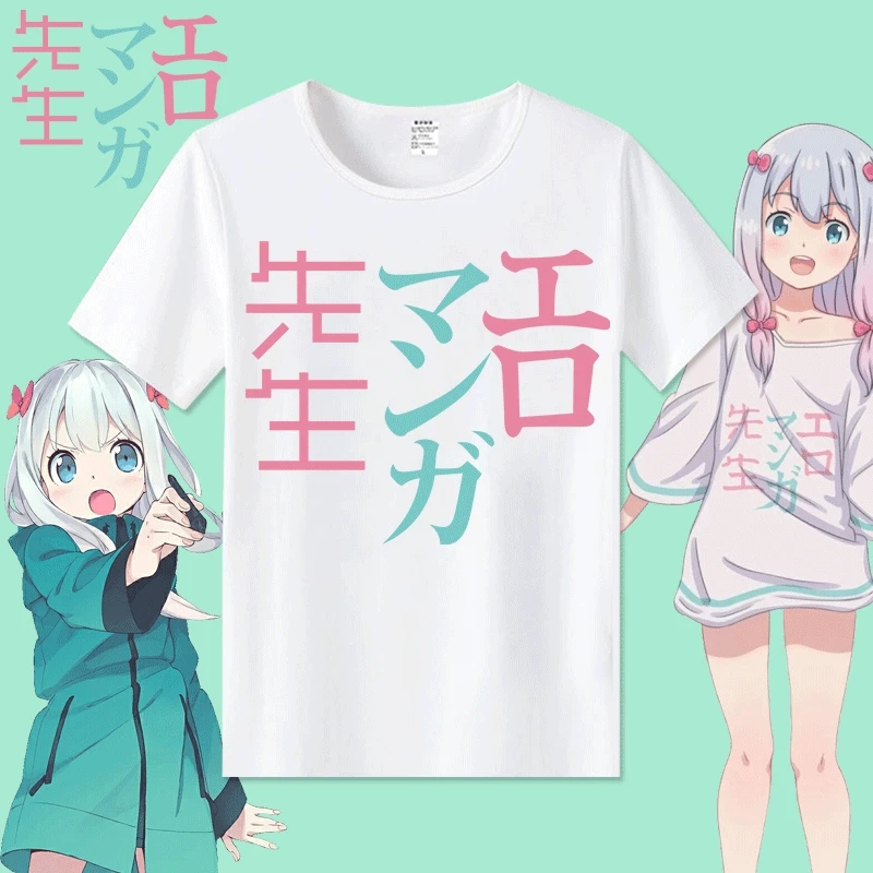 Футболка женская хлопковая с коротким рукавом и круглым вырезом в стиле аниме