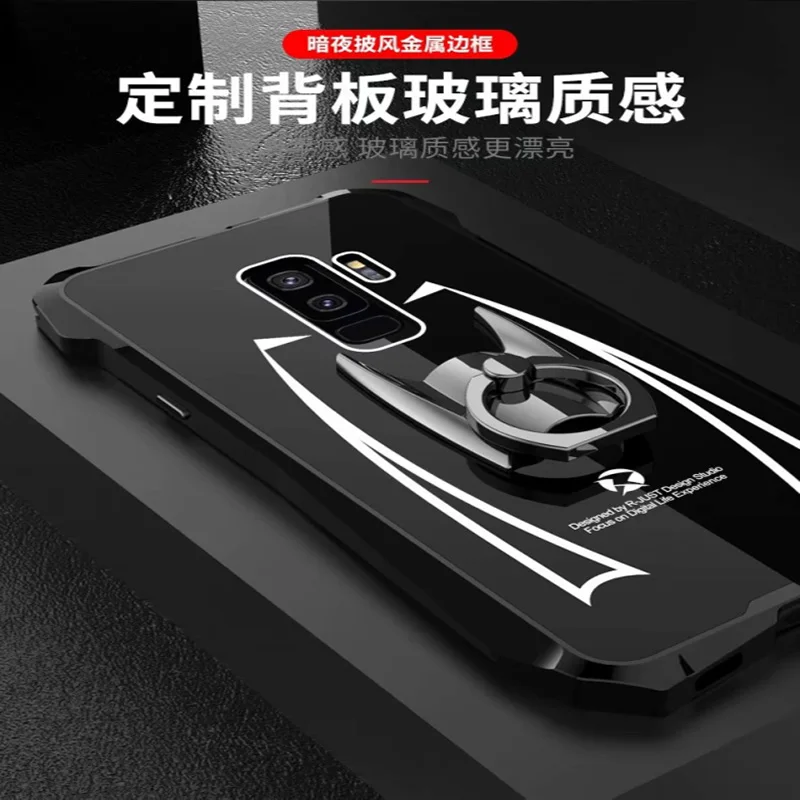 R-just back panel glass aluminum bumper metal shell set for Samsung Galaxy S9 hero cloak S9PLUS |