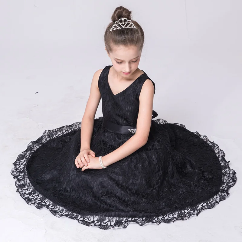 Новинка 2017 года платье вечерние с цветами для девочек на свадьбу и вечеринку