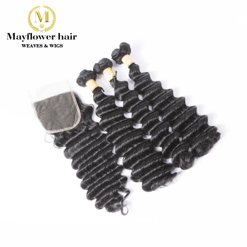 Mayflower Funmi волосы Beyonce curl 2/3/4 пучки с 4x4 "закрытыми натуральными черными двойными