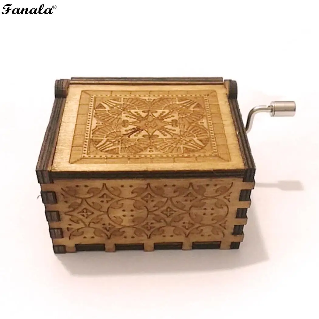 Антикварная резная деревянная музыкальная шкатулка с ручками песня из фильма