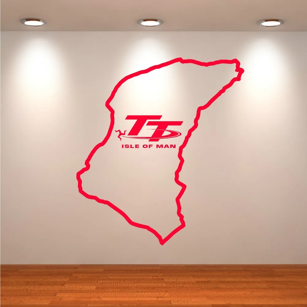 Isle Of Man TT Track стикер на стену спальня гостиная большая гоночная мото игра Настенная Наклейка детская комната Домашний декор из винила художественная роспись