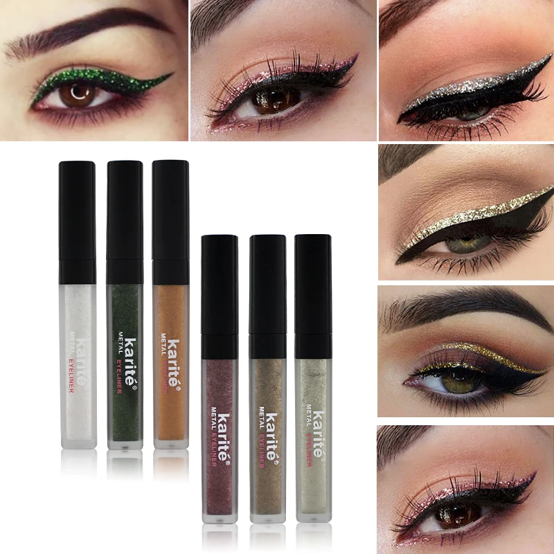 3 шт./компл. металлик жидкие тени для век Блеск жидкая длительный