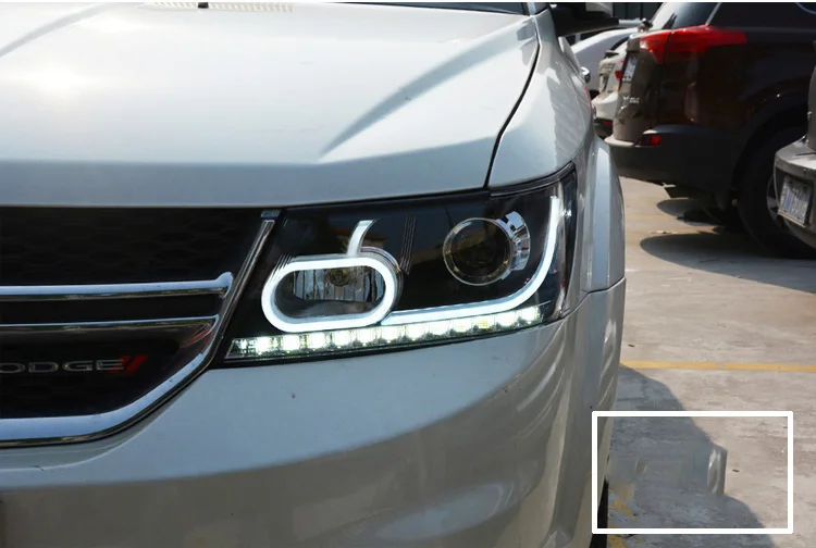 Автомобильный Стильный чехол для Dodge Journey фары 2009- Journey светодиодные фары головного света led drl проектор фары hid Bi-Xenon