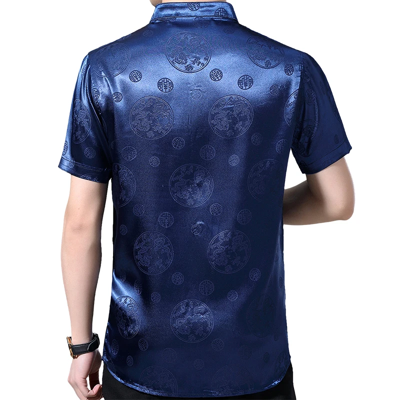 2020 брендовая Повседневная летняя Роскошная яркая приталенная Мужская рубашка с