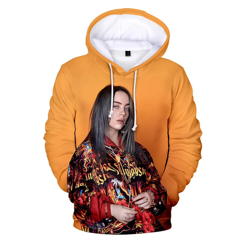 Новая уличная толстовка с капюшоном billie eilish модная Толстовка для мужчин/женщин в
