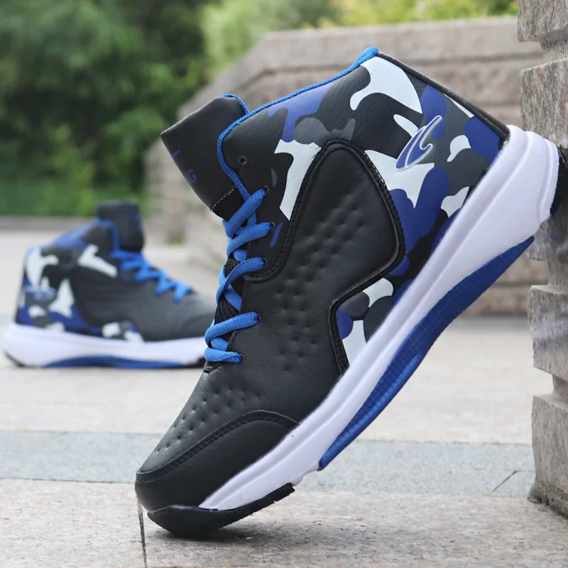 

2018 Basketball Shoes for Men Cushioning Basketball Sneakers Men's High-top Outdoor Sport Sneakers Breathable Athletic Shoes