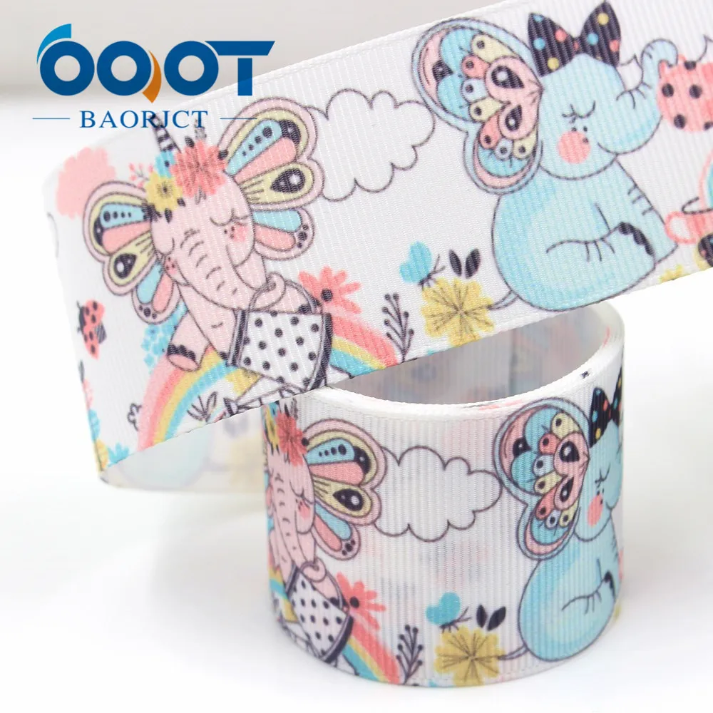 OOOT BAORJCT I-181117-249, 38 мм 10 ярдов мультфильм ленты термотрансферный Печатный grosgrain, рукоделие Подарочная упаковка МАТЕРИАЛЫ