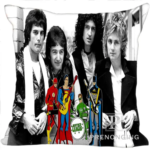 Pillowcases Наволочка на заказ queen Band@ 03 квадратная Подушка на молнии Обложка печать ваших фотографий 40x40 см, 45x45 см(одна сторона) 180117#07 - Цвет: Pillowcases
