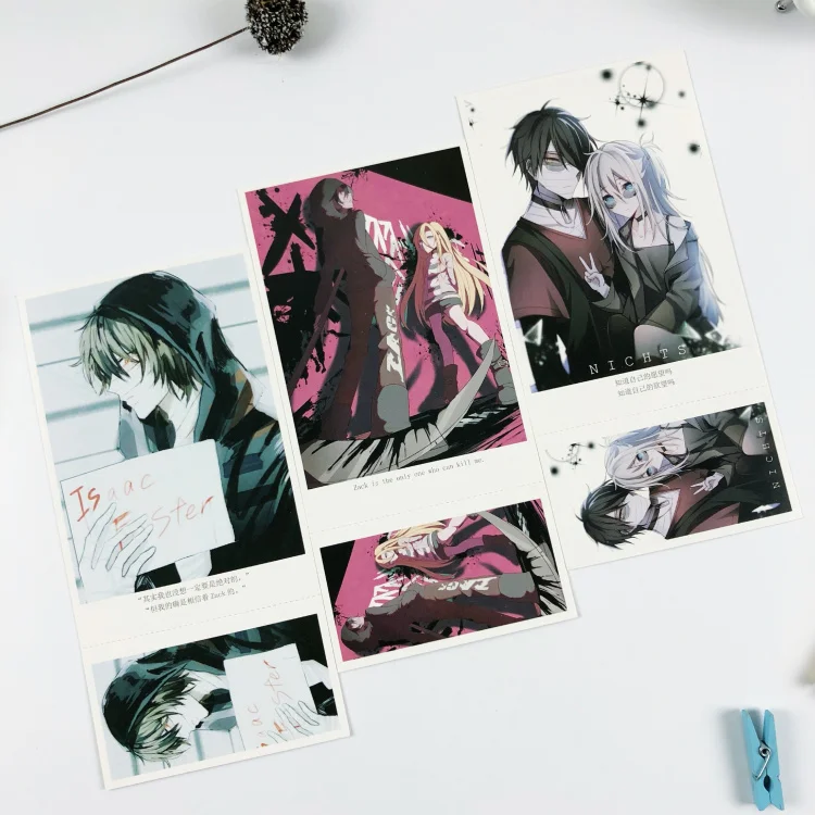 180 шт./компл. короткая футболка с героями из японского аниме ангелы смерти Бумага