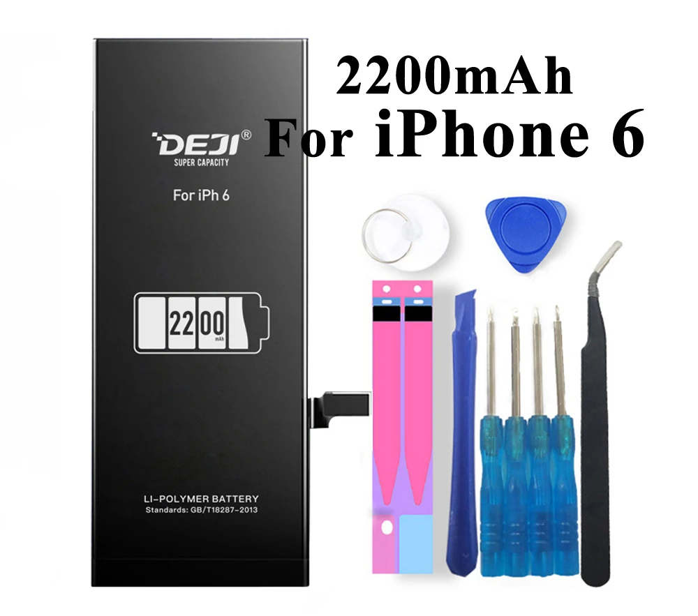 Deji аккумулятор для iPhone 5S 6 6s Plus 6 P 6s P 1800-3410 мАч Сменные литий-полимерные аккумуляторы+ инструменты для Apple 5S 6s 6plus