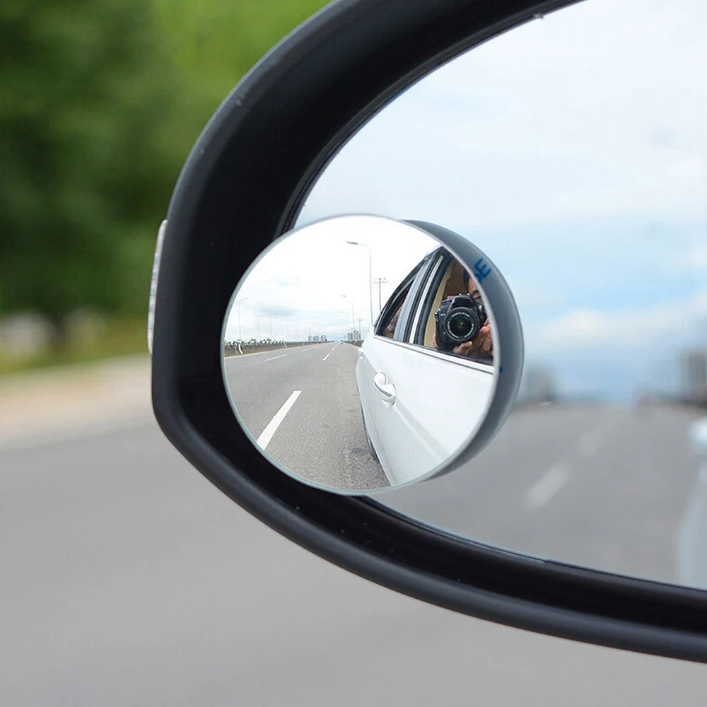2pcs 360 Degree Car Blind Spot Mirror Frameless Ultrathin Wide Angle Round Convex Rear View Universal | Автомобили и мотоциклы