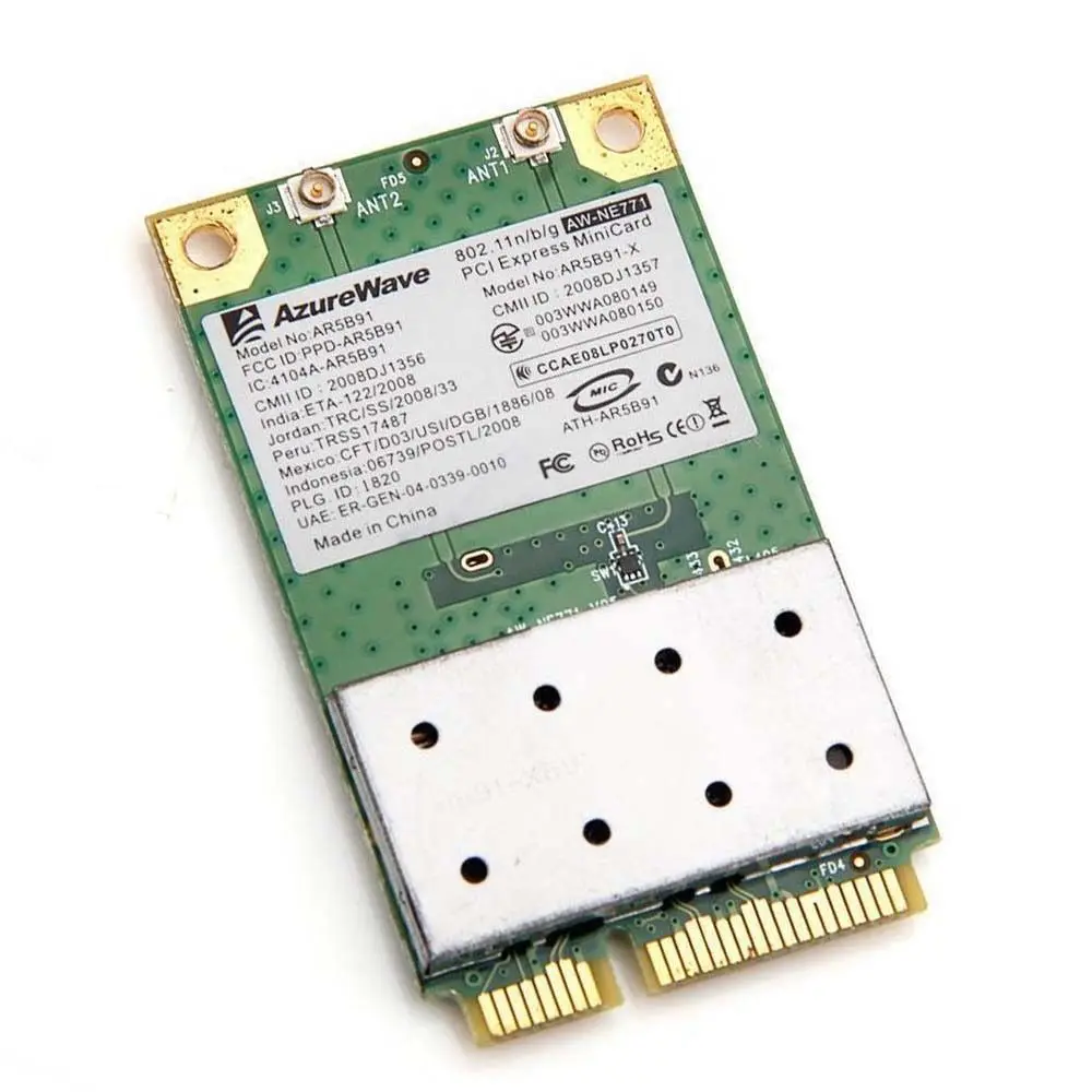 Карта для Atheros Wireless N mini pcie wifi Card AR5B91 X AZUREWAVE AW NE771 AR9281|Сетевые карты| |