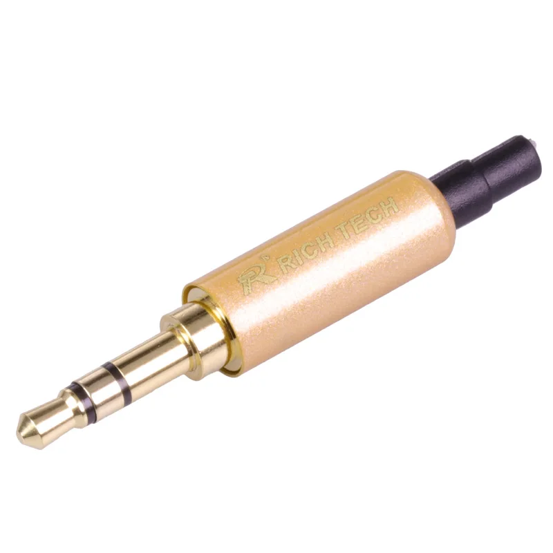 100PCS Jack 3.5mm R Connector 3Pole Gold-plated stereo jack DIY Earphone Adapter with Tail plug to fix cable stable | Обустройство
