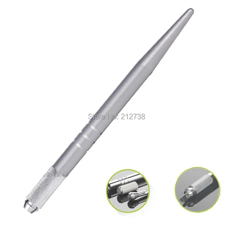 Тату-ручка для микроблейдинга серебристая ручка татуировки перманентного