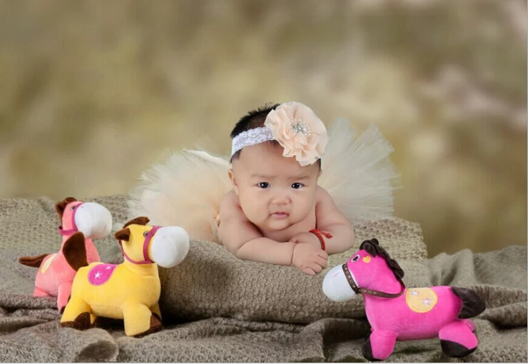 Реквизит для фотосессии новорожденных Юбка-пачка малышей Розовый костюм