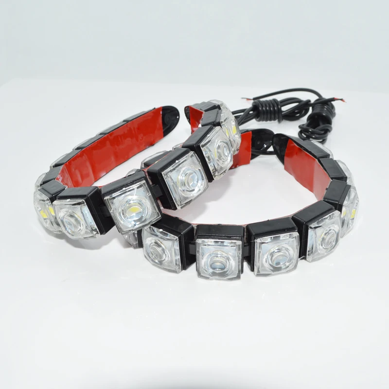 2X 12 светодиодный супер порошок Авто декоративный гибкий полосы высокое Мощность