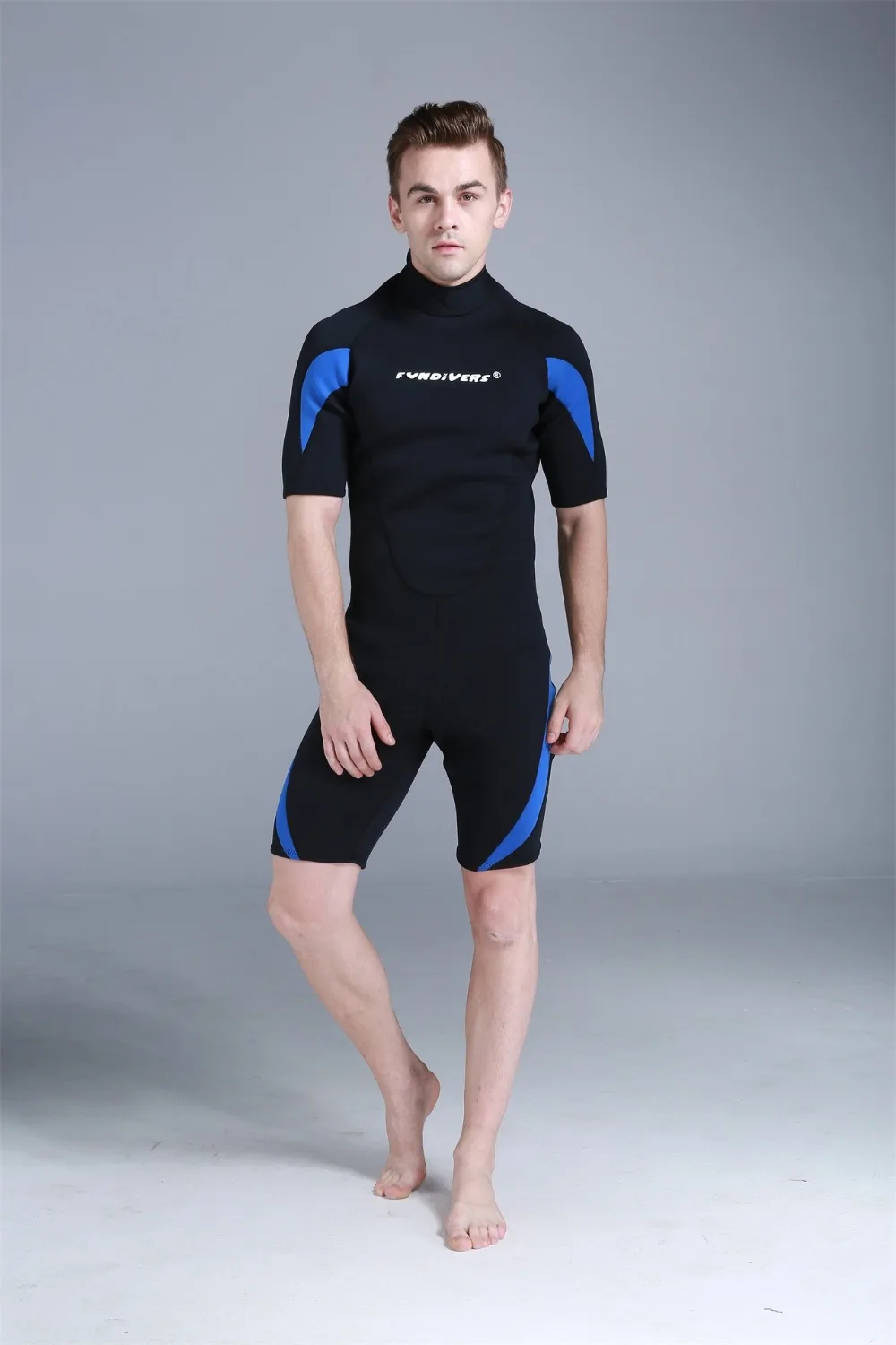 Fundivers плавать спортивная S-2xl синий и красный двойной нейлон мужчины 3 мм scr