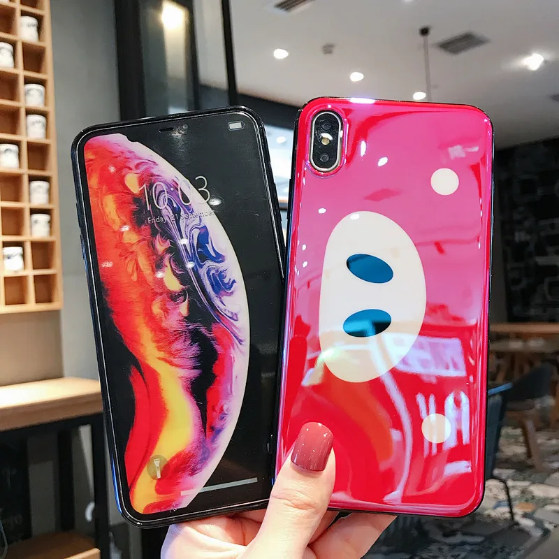 Чехол для iPhone X XR Max Xs 6 6s 7 8 Plus цветной чехол из ТПУ пары милый мобильного телефона с