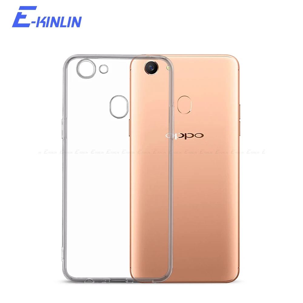 Силиконовый ультратонкий прозрачный мягкий защитный чехол для Oppo F19 F17 F15 F11 F9 Pro F1s
