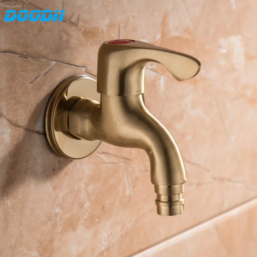 

Doodii Antique Solid Brass Cold Water Wall Tap Garden Piscinas Long Washing Machine Water Tap Basin Faucet Bibcock taps