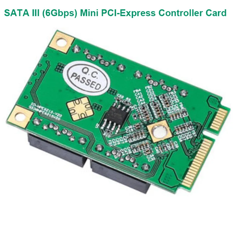 4 порта SATA III 6G Mini PCIE PCI e Marvel 88SE9215 Карта контроллера 3 0 mini Express карта адаптера