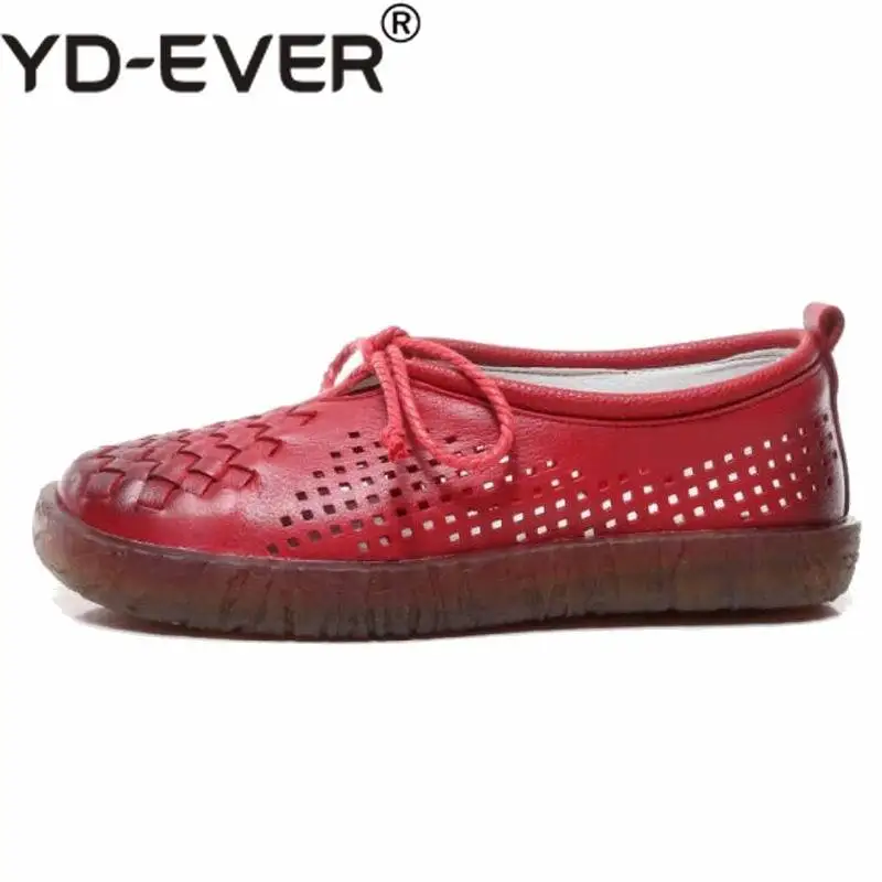 Yd ever женская обувь на плоской подошве Мокасины шнуровке из мягкой натуральной