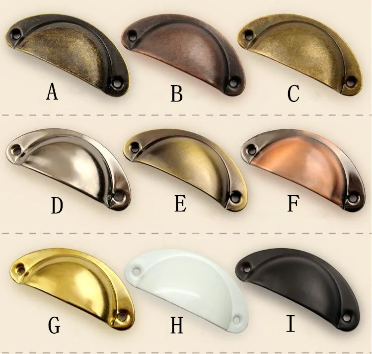 

100Pcs Metal Kitchen Drawer Cabinet Door Handle Furniture Knobs Hardware Cupboard Shell Pull Handles