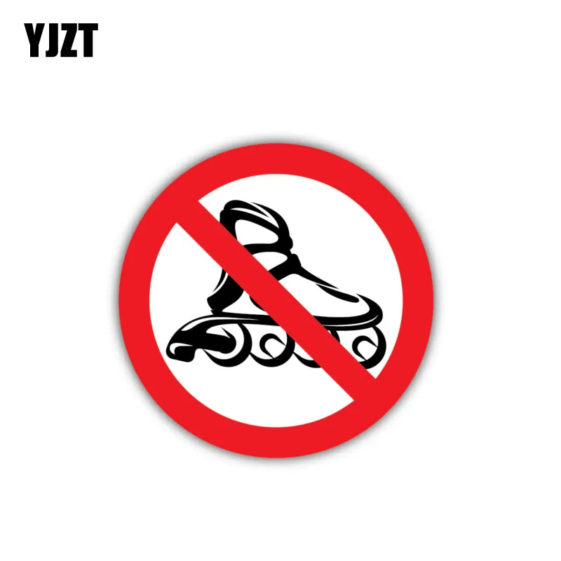 

YJZT 12 см * 12 см Предупреждение Нет области катания Автомобильная наклейка из ПВХ наклейка 12-1537