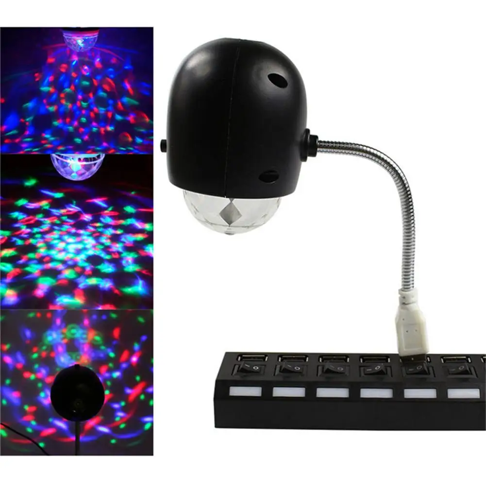 DSstyles USB Powered 4 Вт Мини Волшебный шар красочные алмазные вращающиеся автомобильные