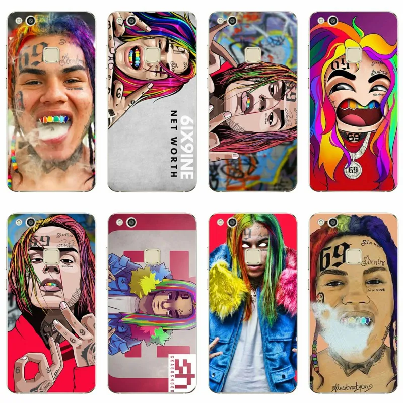 В стиле хип хоп реперские кепки Tekashi 69 6ix9ine чехол из термопластика Чехол для