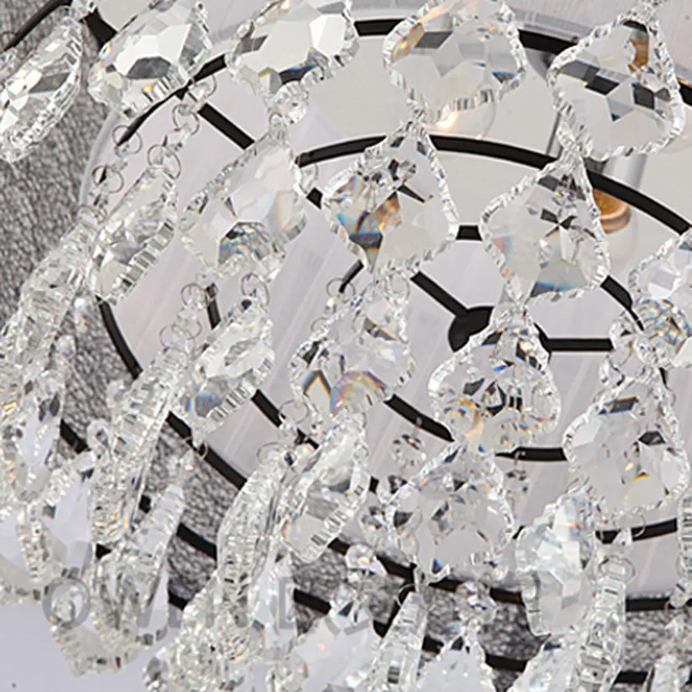 Современные роскошные подвесные светильники с кристаллами таинственный абажур